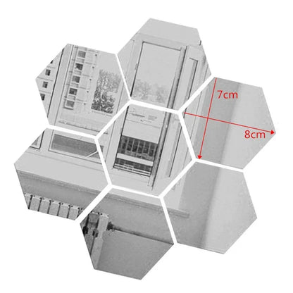 8 pcs big hexagon acrylic wall sticker - Prozone