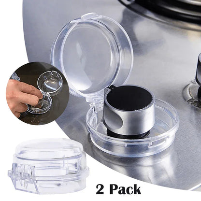 Pair of universal kitchen gas stove knob covers without lock - Prozone