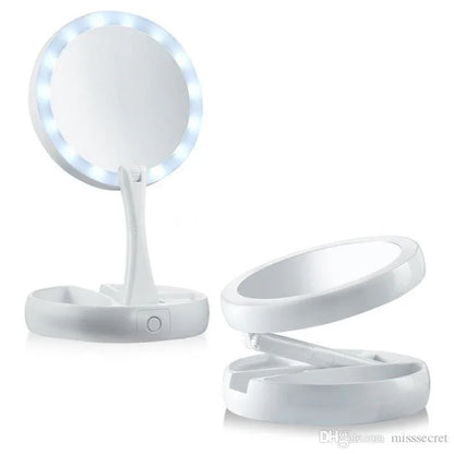 Foldable led lights makeup mirror - Prozone