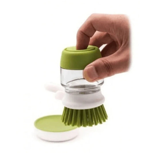 Dish washing brush with liquid dispenser storage stand - Prozone