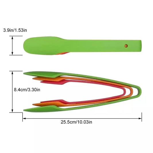 3pcs set food tongs plastic - Prozone
