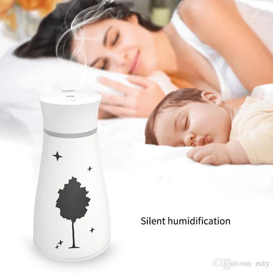 Air humidifier maple leaf oil diffuser with led night - multi - Prozone