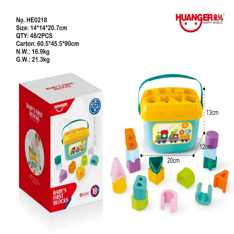 Popsugar Wooden puzzles, Blue, 10 Piece - Prozone