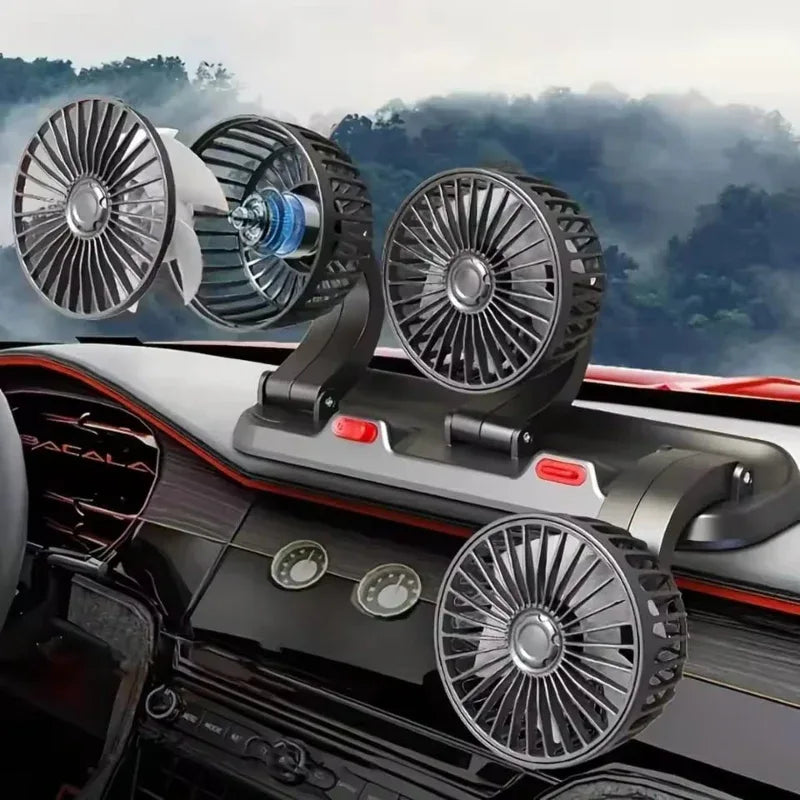 Portable 360°Rotating Three Heads Car Cooling Fans - Prozone