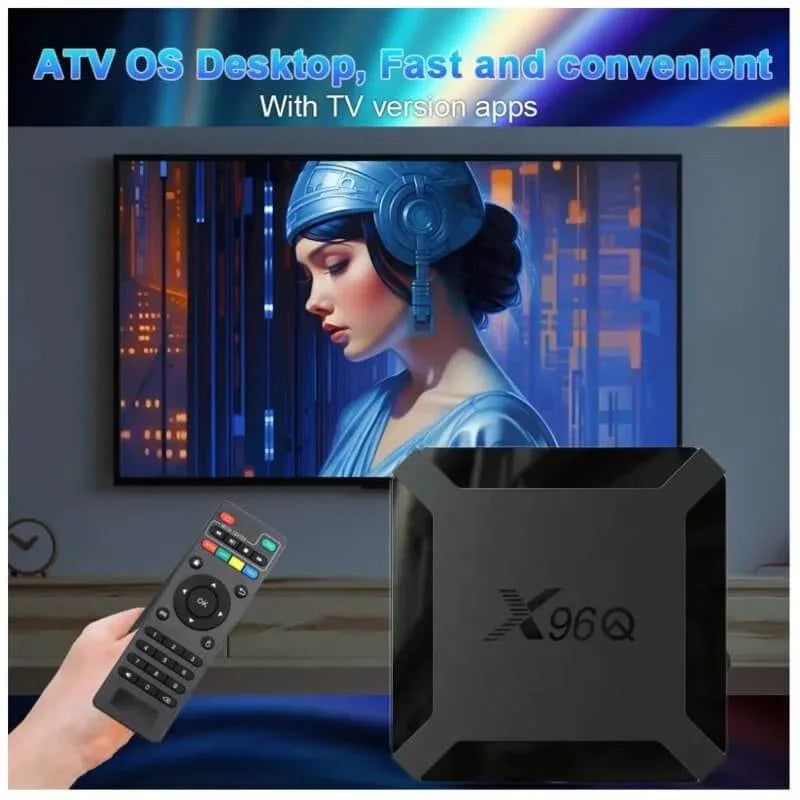 Smart box x96q mini quad core 2g+16g 4k 60fps andriod 10v - Prozone