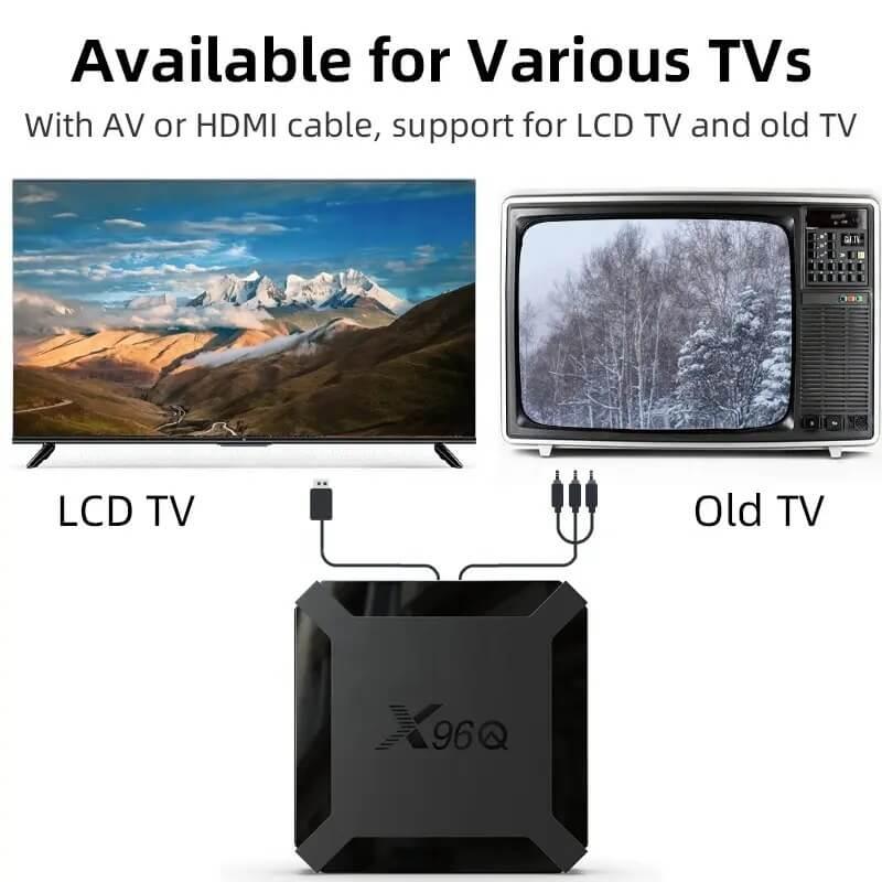 Smart box x96q mini quad core 2g+16g 4k 60fps andriod 10v - Prozone