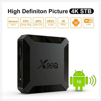 Smart box x96q mini quad core 2g+16g 4k 60fps andriod 10v - Prozone