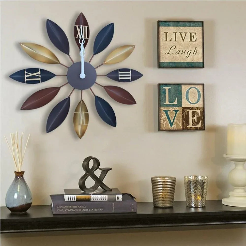 Antique petal wall clock - large - Prozone