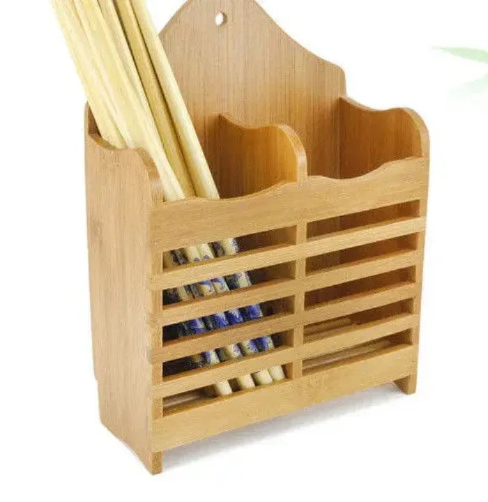 3 section wooden chopsticks holder - Prozone