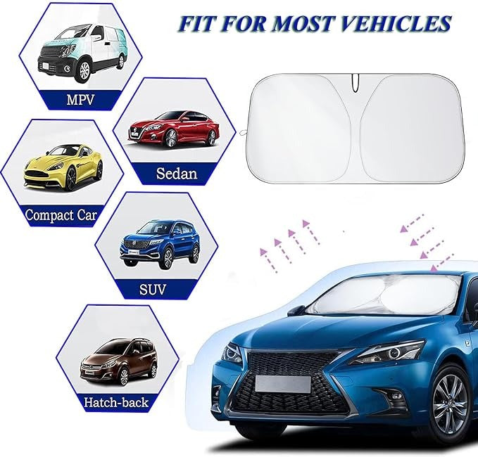 Car Windshield Sun Shade Front Window Block UV Rays & Sun Heat - Prozone