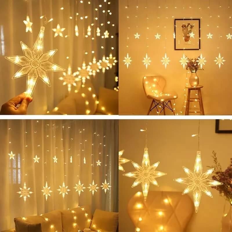 Led star curtain light string fairy lights - Prozone