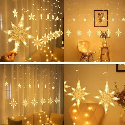 Led star curtain light string fairy lights - Prozone