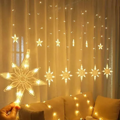 Led star curtain light string fairy lights - Prozone