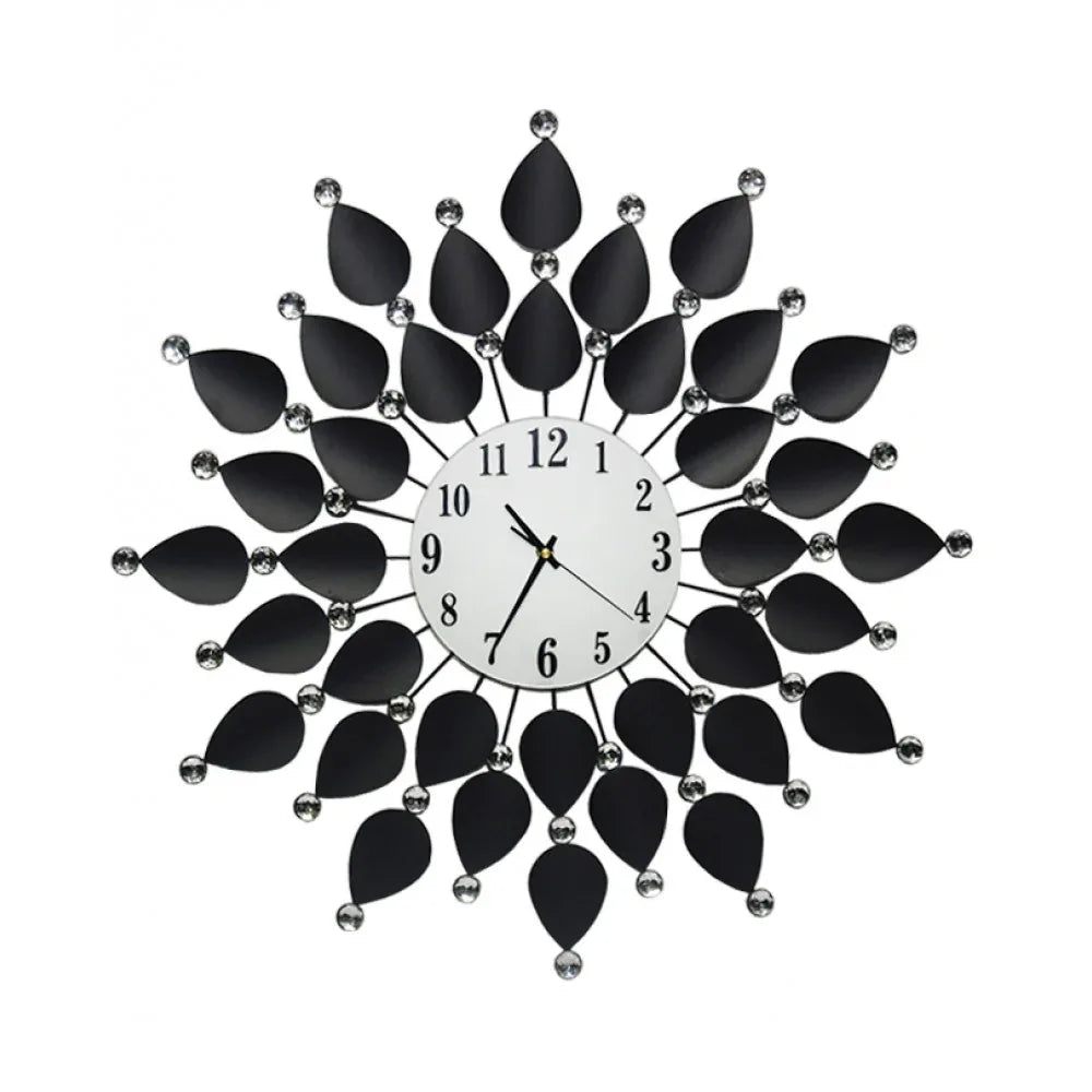 Diamante spiral wall clock sunshine shape - Prozone