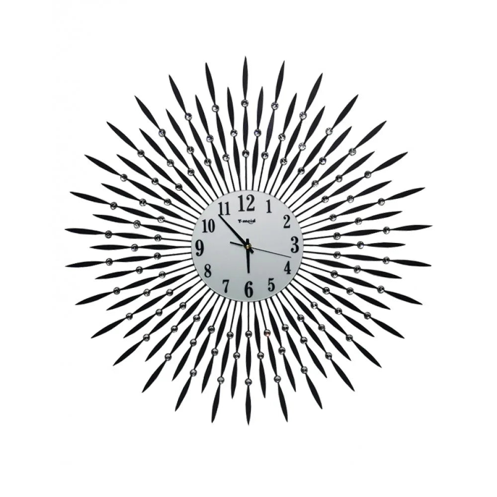 Diamante spiral wall clock sunshine shape - Prozone