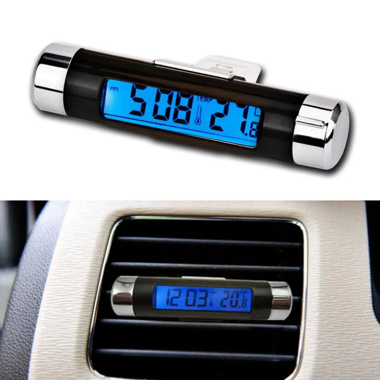 Digital car air vent thermometer car thermometer clock - Prozone
