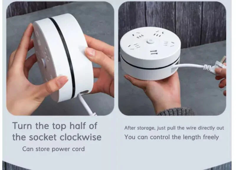 16.5 feet long electrical foldable extension 3 usb socket - Prozone