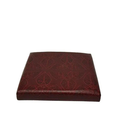 Folding storage ottoman foot rest & stool - maroon - Prozone