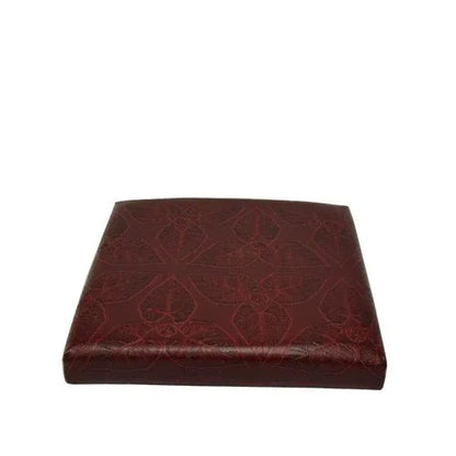 Folding storage ottoman foot rest & stool - maroon - Prozone