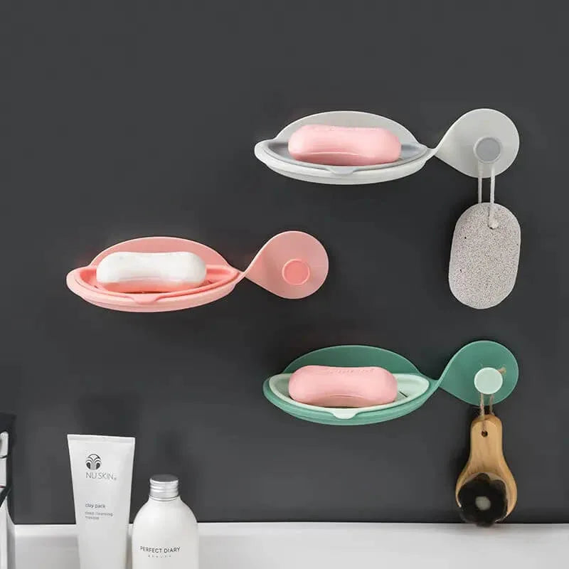 2 pcs soap dish fish shape with towel hanger - Prozone
