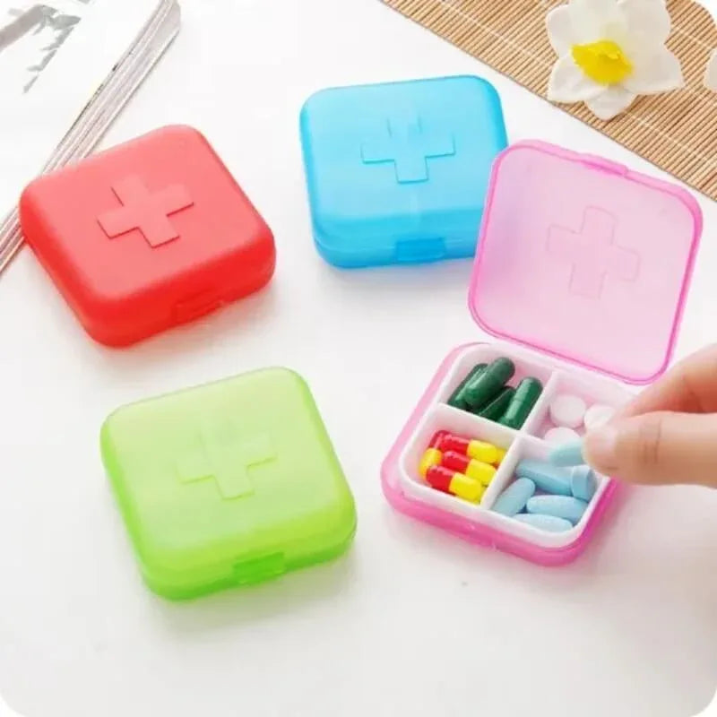 4 compartment lid tablet pill box - Prozone
