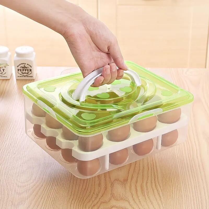 Egg storage holder box double layer 16 grids per layer - Prozone