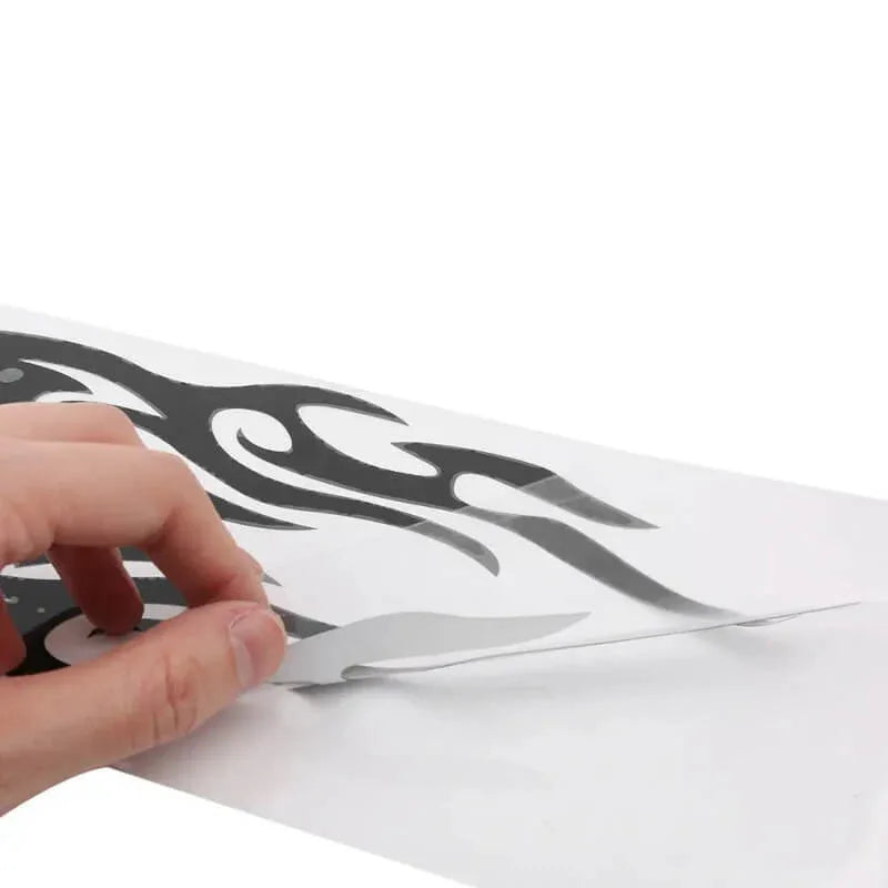 4pcs flames (white) car vinyl stickers - Prozone