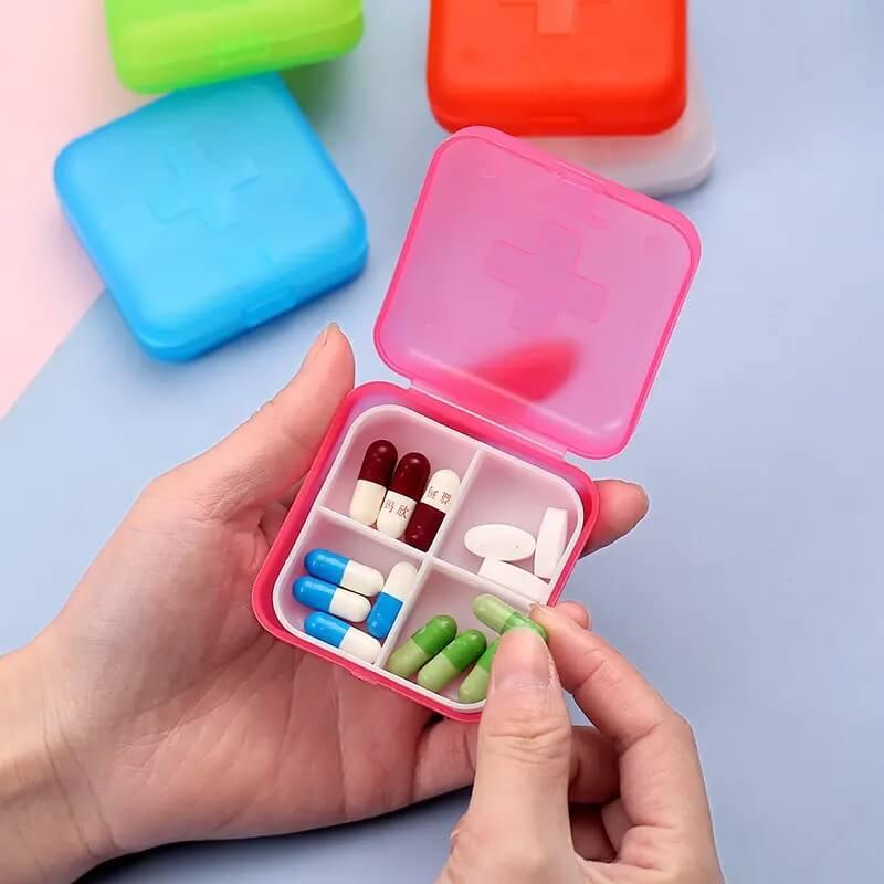 4 compartment lid tablet pill box - Prozone