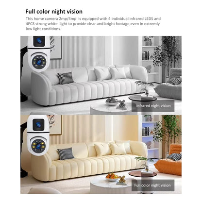 Smart bulb 2 lens camera for Home Surveillance
