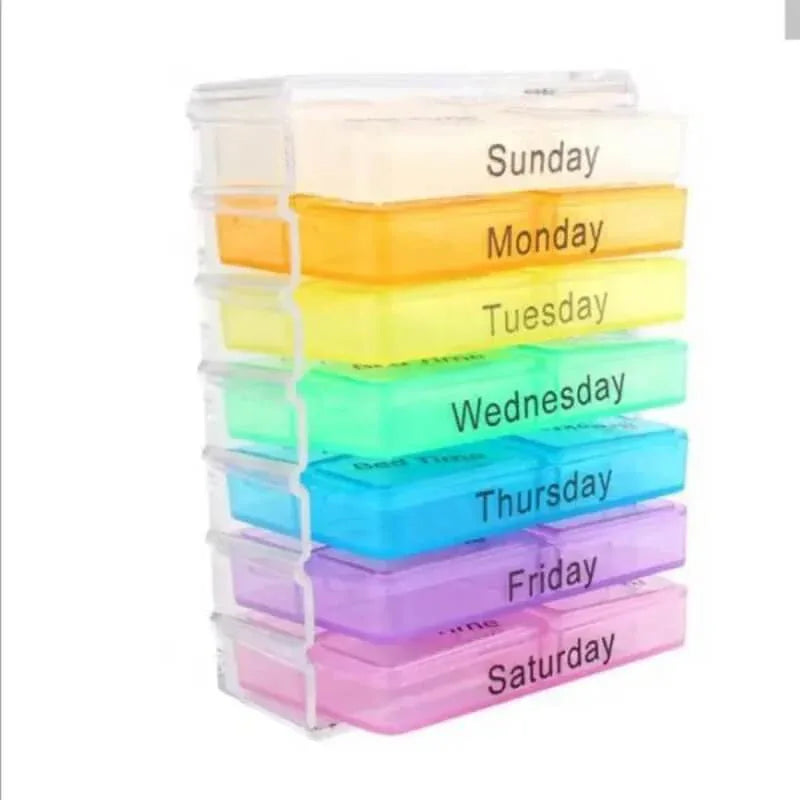 7-layer folding small medicine tablet container - Prozone