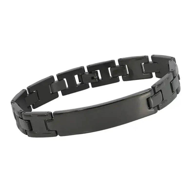 Stylish black metal bracelet unisex - Prozone
