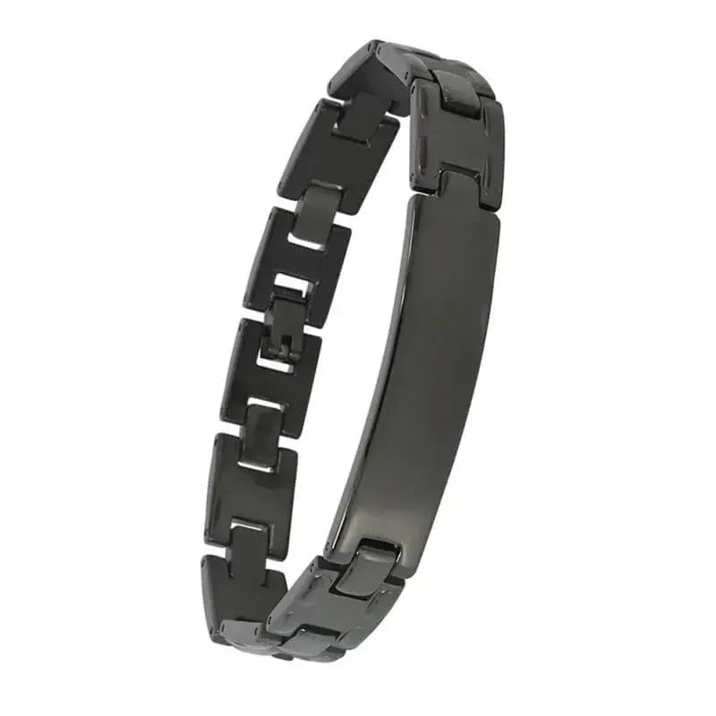 Stylish black metal bracelet unisex - Prozone