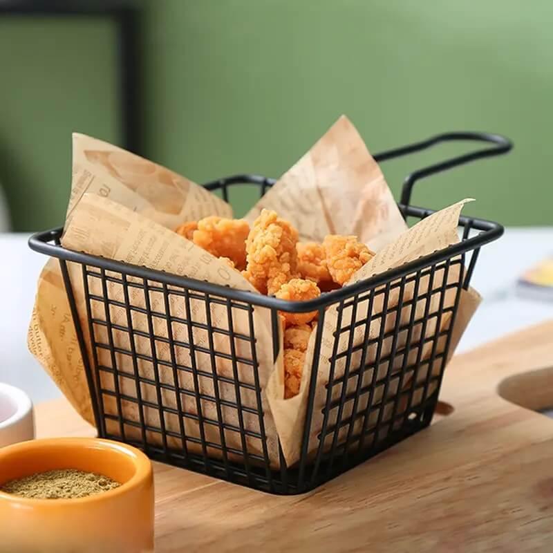 Mini square iron fries bucket - Prozone