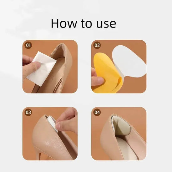 1pair high heels t-shape women insoles for shoes- beige - Prozone