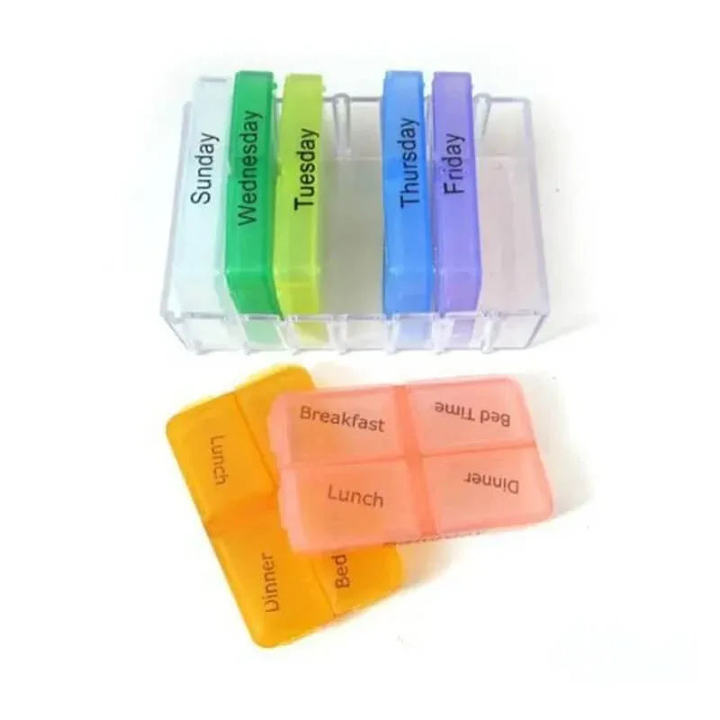 7-layer folding small medicine tablet container - Prozone