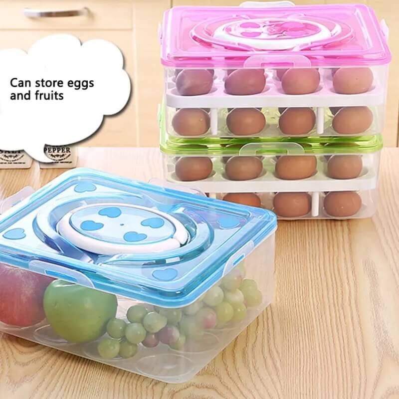Egg storage holder box double layer 16 grids per layer - Prozone