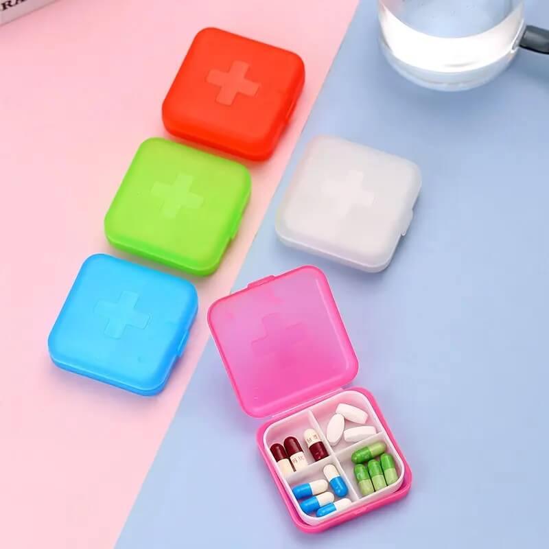 4 compartment lid tablet pill box - Prozone