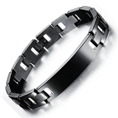 Stylish black metal bracelet unisex - Prozone