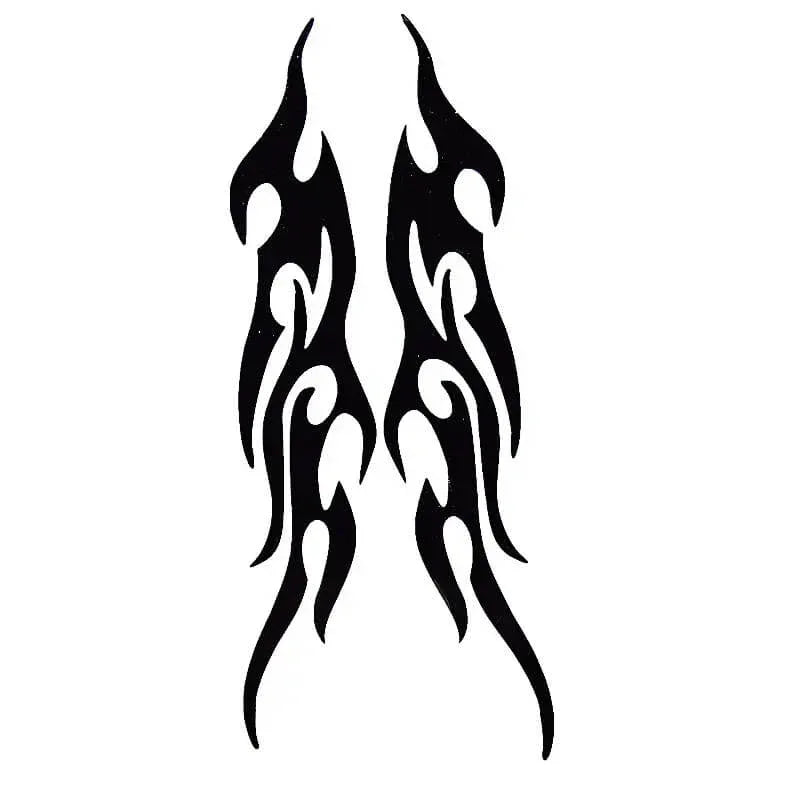 4pcs flames (white) car vinyl stickers - Prozone