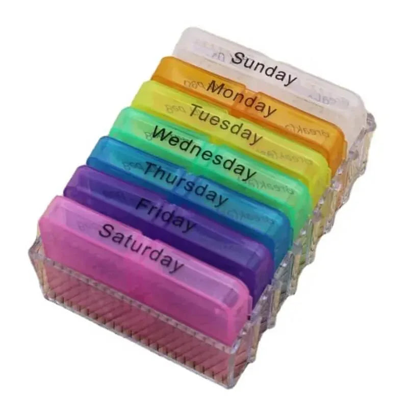 7-layer folding small medicine tablet container - Prozone