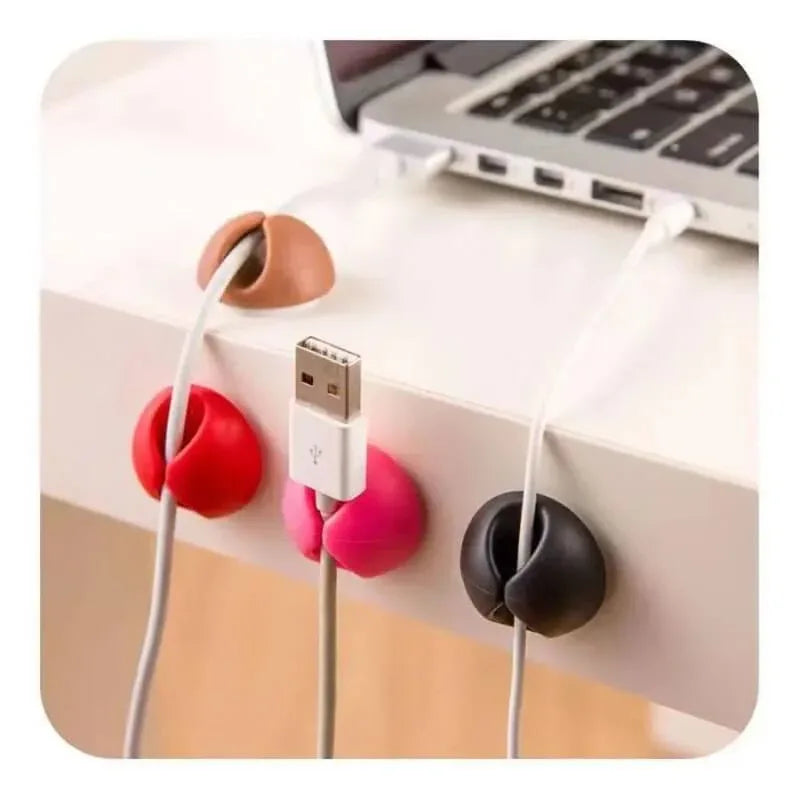 6 pack silicon cable clip earphone wire storage holder organizer - Prozone