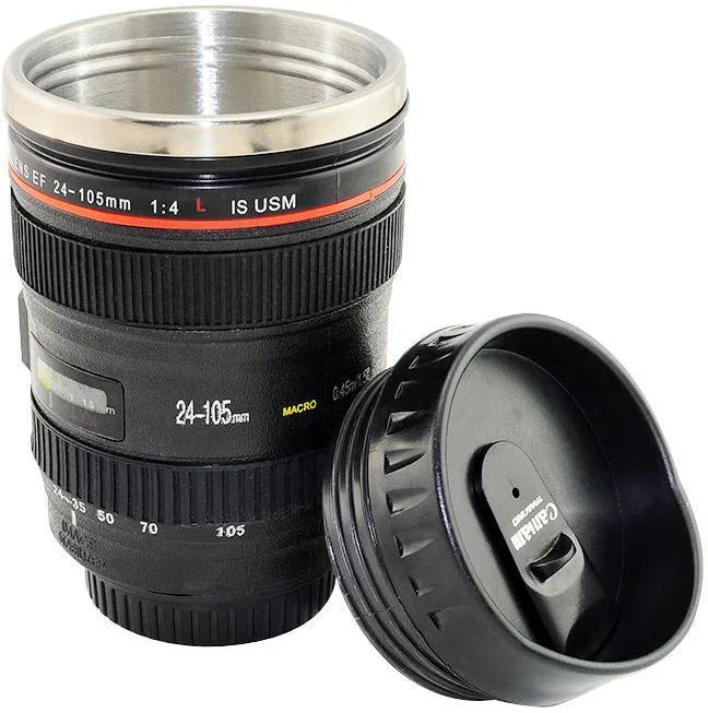 Vinmax stainless lens thermos camera travel coffee tea mug - Prozone