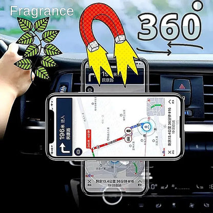 Magnetic air vent mount car phone holder with air freshener - Prozone