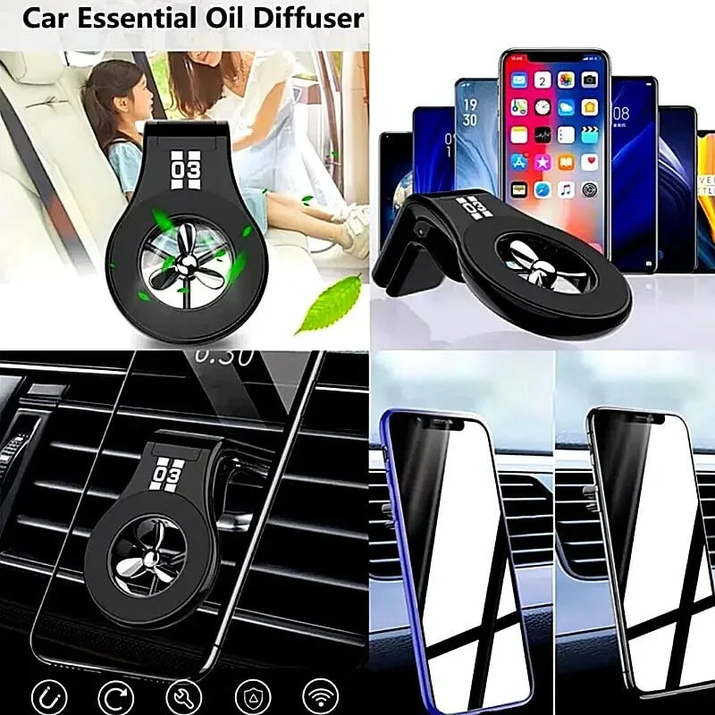 Magnetic air vent mount car phone holder with air freshener - Prozone