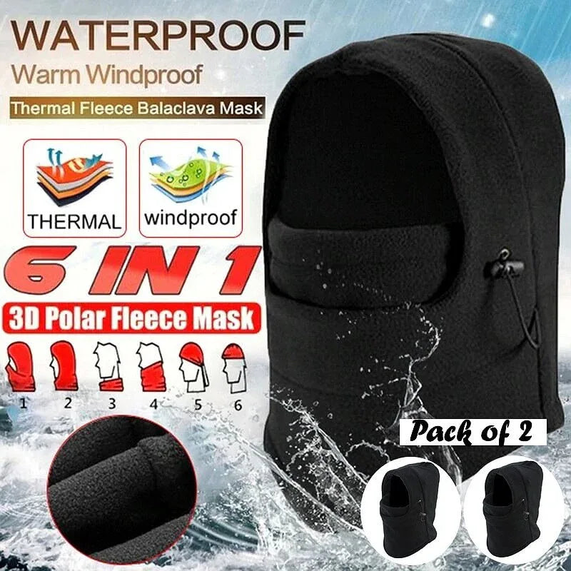 Pack of 2 pcs balaclava hat neck warmer face mask cap - Prozone