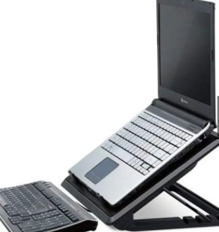 Adjustable ergo stands with powerful cooling fan. - Prozone