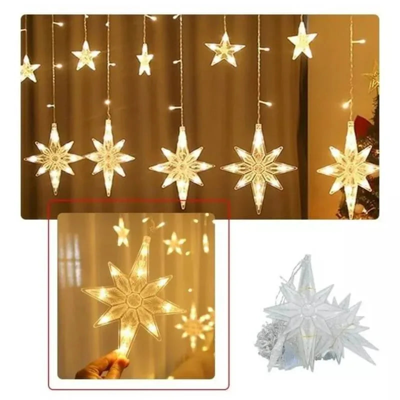 Led star curtain light string fairy lights - Prozone