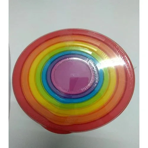Pack of 7 - round shape storage containers - multicolor - Prozone
