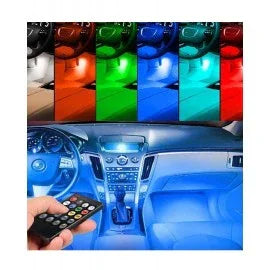 4-piece 8 color led interior lighting kit for car-ir control - Prozone
