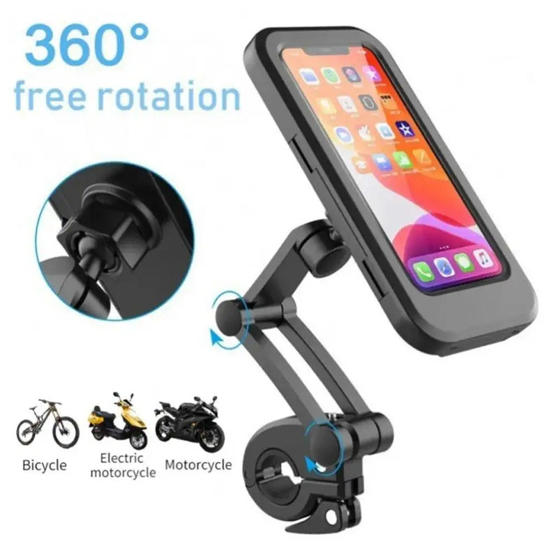 Weather resistant bike & bicycle phone holder